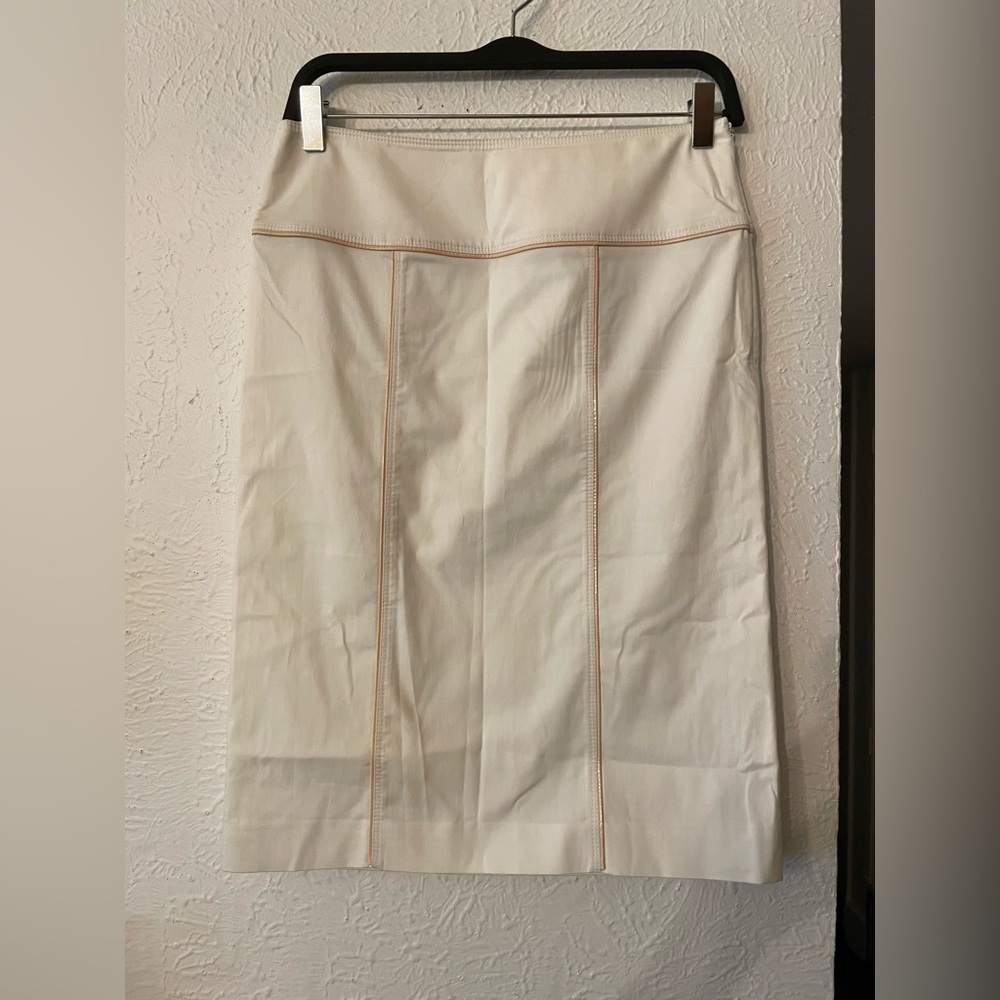 Burberry Cream Pencil Skirt 38 italian